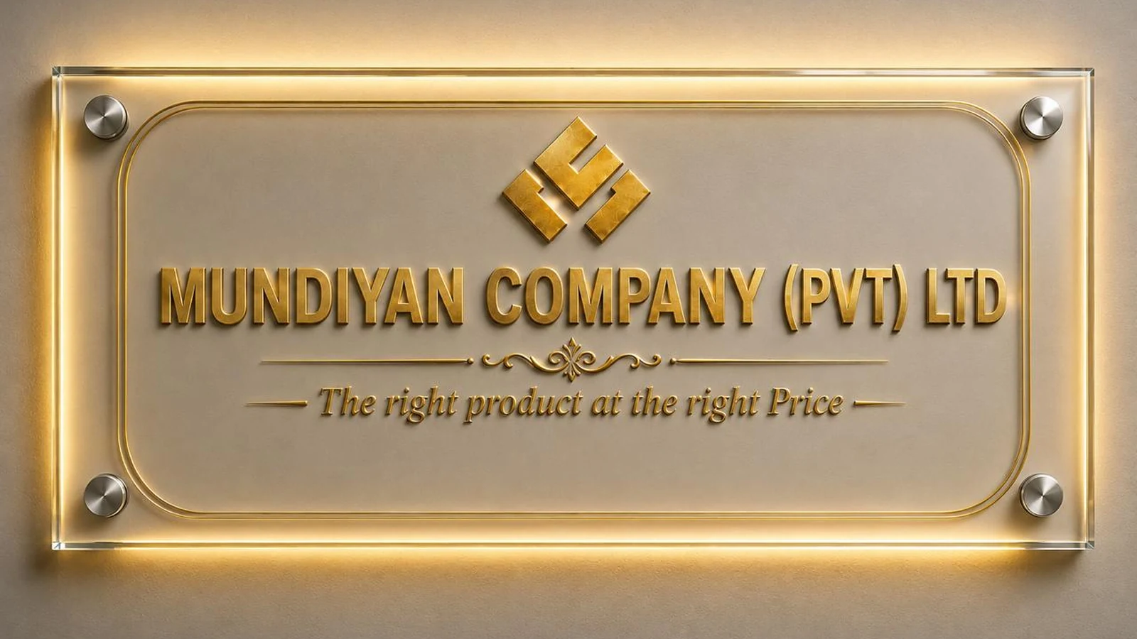 Mundiyan Company illuminated signboard
