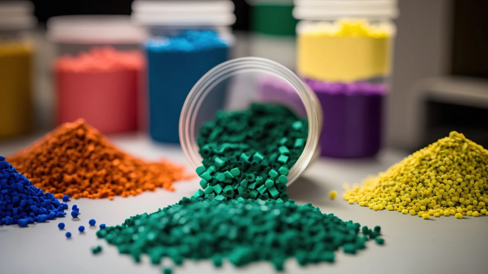 Colourful polymer masterbatch pellets